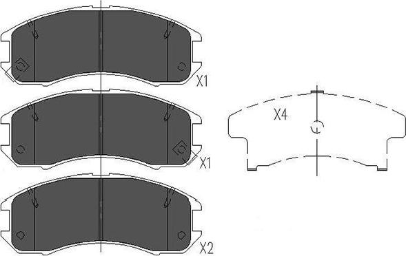 Kavo Parts KBP-4525 - Bremžu uzliku kompl., Disku bremzes autodraugiem.lv