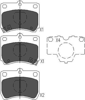 Kavo Parts KBP-4520 - Bremžu uzliku kompl., Disku bremzes autodraugiem.lv