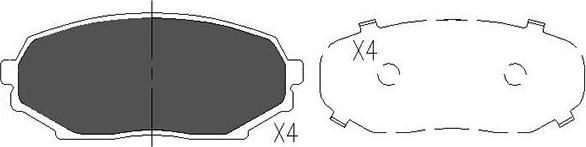 Kavo Parts KBP-4521 - Bremžu uzliku kompl., Disku bremzes autodraugiem.lv