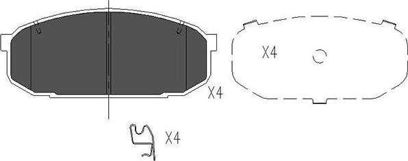 Kavo Parts KBP-4528 - Bremžu uzliku kompl., Disku bremzes autodraugiem.lv