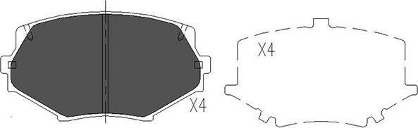 Kavo Parts KBP-4527 - Bremžu uzliku kompl., Disku bremzes autodraugiem.lv