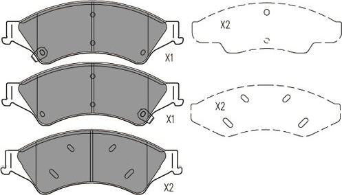 Kavo Parts KBP-4574 - Bremžu uzliku kompl., Disku bremzes autodraugiem.lv