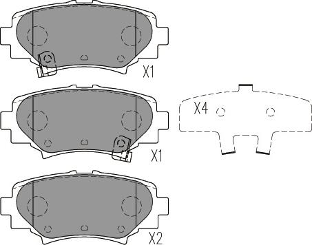 Kavo Parts KBP-4575 - Bremžu uzliku kompl., Disku bremzes autodraugiem.lv