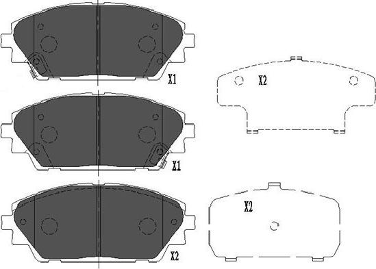 Kavo Parts KBP-4571 - Bremžu uzliku kompl., Disku bremzes autodraugiem.lv