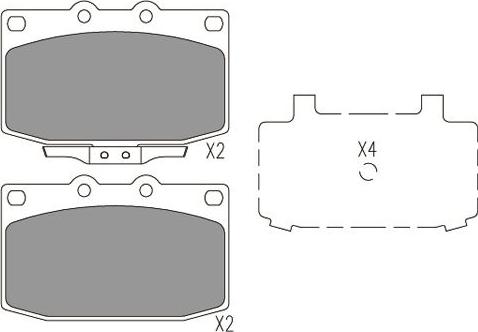 Kavo Parts KBP-4572 - Bremžu uzliku kompl., Disku bremzes autodraugiem.lv