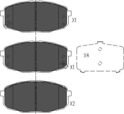 Kavo Parts KBP-4004 - Bremžu uzliku kompl., Disku bremzes autodraugiem.lv