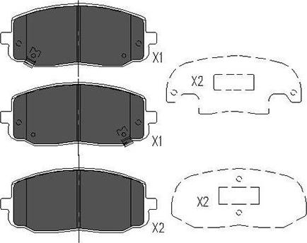 Kavo Parts KBP-4006 - Bremžu uzliku kompl., Disku bremzes autodraugiem.lv