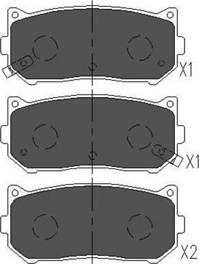 Kavo Parts KBP-4001 - Bremžu uzliku kompl., Disku bremzes autodraugiem.lv