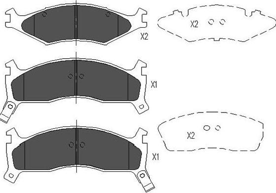 Kavo Parts KBP-4008 - Bremžu uzliku kompl., Disku bremzes autodraugiem.lv