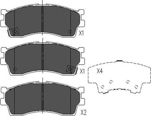 Kavo Parts KBP-4002 - Bremžu uzliku kompl., Disku bremzes autodraugiem.lv