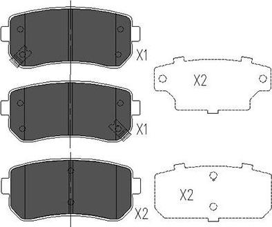 Kavo Parts KBP-4007 - Bremžu uzliku kompl., Disku bremzes autodraugiem.lv