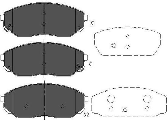 Kavo Parts KBP-4014 - Bremžu uzliku kompl., Disku bremzes autodraugiem.lv