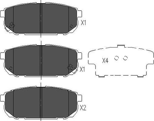 Kavo Parts KBP-4015 - Bremžu uzliku kompl., Disku bremzes autodraugiem.lv