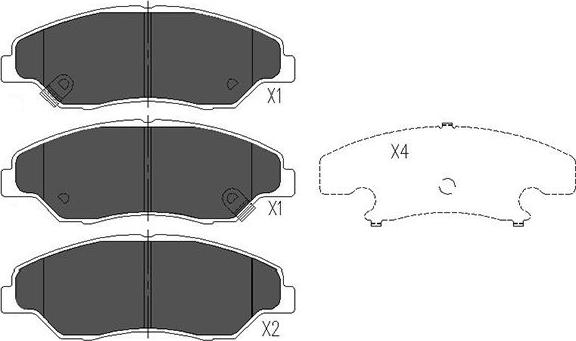 Kavo Parts KBP-4013 - Bremžu uzliku kompl., Disku bremzes autodraugiem.lv