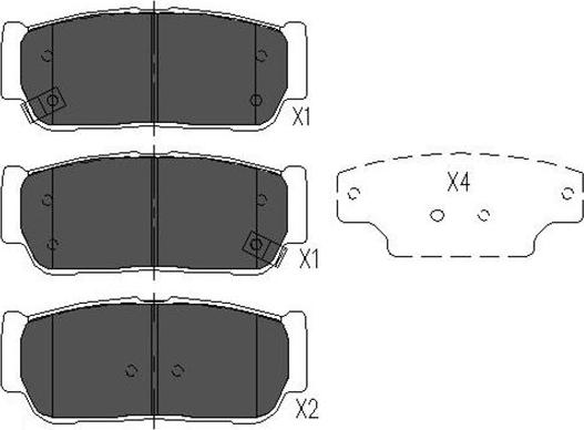 Kavo Parts KBP-4017 - Bremžu uzliku kompl., Disku bremzes autodraugiem.lv