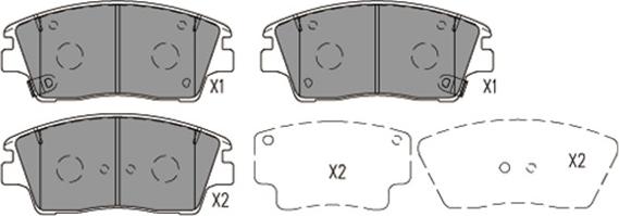 Kavo Parts KBP-4030 - Bremžu uzliku kompl., Disku bremzes autodraugiem.lv