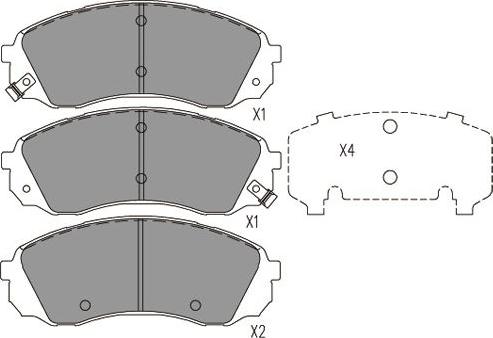 Kavo Parts KBP-4024 - Bremžu uzliku kompl., Disku bremzes autodraugiem.lv