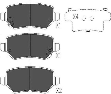 Kavo Parts KBP-4020 - Bremžu uzliku kompl., Disku bremzes autodraugiem.lv