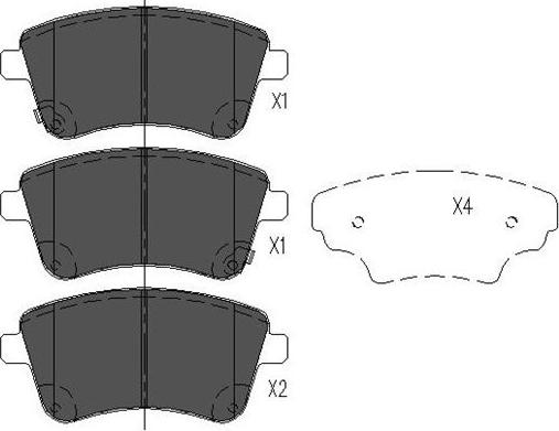 Kavo Parts KBP-4028 - Bremžu uzliku kompl., Disku bremzes autodraugiem.lv