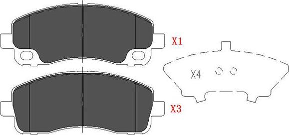 Kavo Parts KBP-5543 - Bremžu uzliku kompl., Disku bremzes autodraugiem.lv