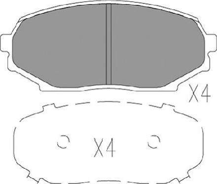 Kavo Parts KBP-5547 - Bremžu uzliku kompl., Disku bremzes autodraugiem.lv