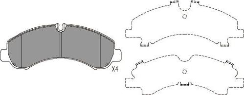 Kavo Parts KBP-5552 - Bremžu uzliku kompl., Disku bremzes autodraugiem.lv