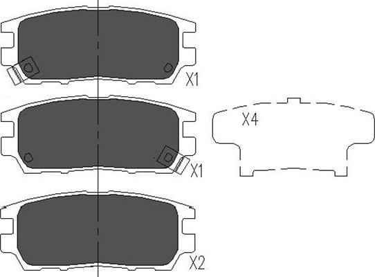 Kavo Parts KBP-5504 - Bremžu uzliku kompl., Disku bremzes autodraugiem.lv