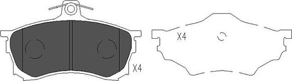 Kavo Parts KBP-5506 - Bremžu uzliku kompl., Disku bremzes autodraugiem.lv