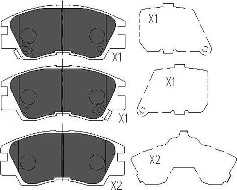 Kavo Parts KBP-5501 - Bremžu uzliku kompl., Disku bremzes autodraugiem.lv