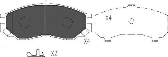 Kavo Parts KBP-5508 - Bremžu uzliku kompl., Disku bremzes autodraugiem.lv