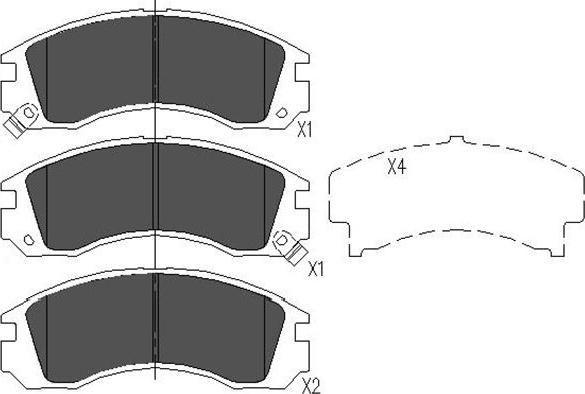 Kavo Parts KBP-5503 - Bremžu uzliku kompl., Disku bremzes autodraugiem.lv