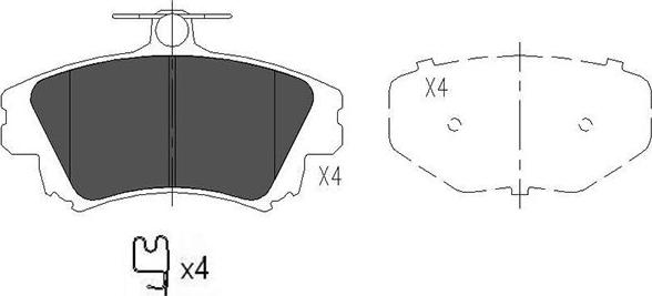 Kavo Parts KBP-5519 - Bremžu uzliku kompl., Disku bremzes autodraugiem.lv