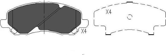 Kavo Parts KBP-5516 - Bremžu uzliku kompl., Disku bremzes autodraugiem.lv