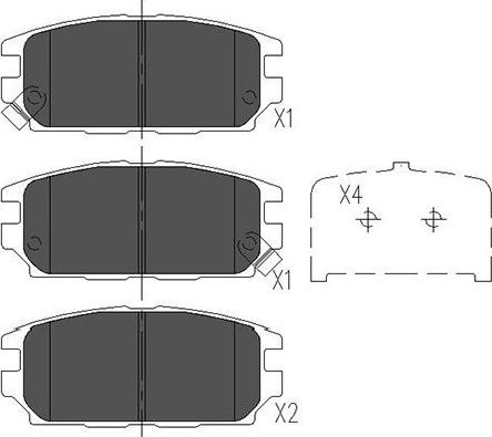 Kavo Parts KBP-5511 - Bremžu uzliku kompl., Disku bremzes autodraugiem.lv