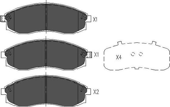 Kavo Parts KBP-5517 - Bremžu uzliku kompl., Disku bremzes autodraugiem.lv