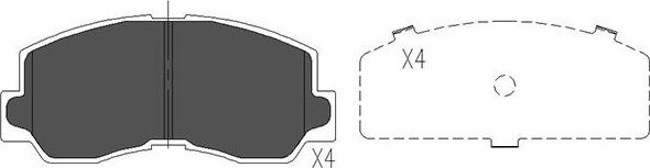 Kavo Parts KBP-5532 - Bremžu uzliku kompl., Disku bremzes autodraugiem.lv