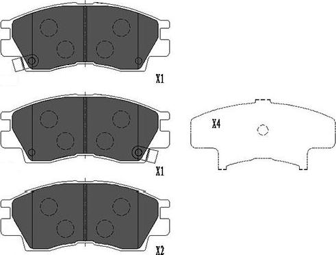 Kavo Parts KBP-5526 - Bremžu uzliku kompl., Disku bremzes autodraugiem.lv