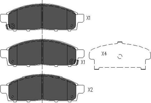 Kavo Parts KBP-5520 - Bremžu uzliku kompl., Disku bremzes autodraugiem.lv