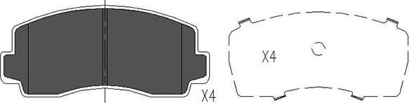 Kavo Parts KBP-5528 - Bremžu uzliku kompl., Disku bremzes autodraugiem.lv