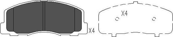 Kavo Parts KBP-5523 - Bremžu uzliku kompl., Disku bremzes autodraugiem.lv