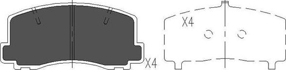 Kavo Parts KBP-5522 - Bremžu uzliku kompl., Disku bremzes autodraugiem.lv