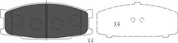 Kavo Parts KBP-5527 - Bremžu uzliku kompl., Disku bremzes autodraugiem.lv