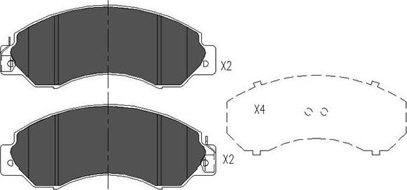 Kavo Parts KBP-6592 - Bremžu uzliku kompl., Disku bremzes autodraugiem.lv