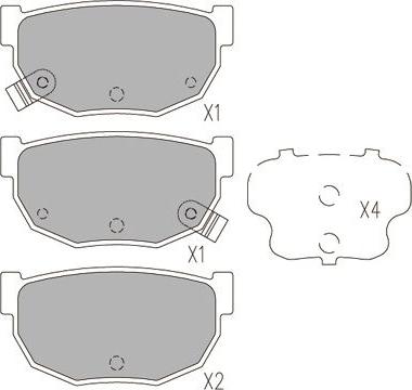 Kavo Parts KBP-6597 - Bremžu uzliku kompl., Disku bremzes autodraugiem.lv