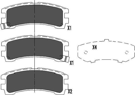 Kavo Parts KBP-6549 - Bremžu uzliku kompl., Disku bremzes autodraugiem.lv