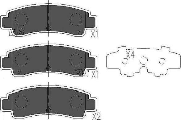 Kavo Parts KBP-6546 - Bremžu uzliku kompl., Disku bremzes autodraugiem.lv