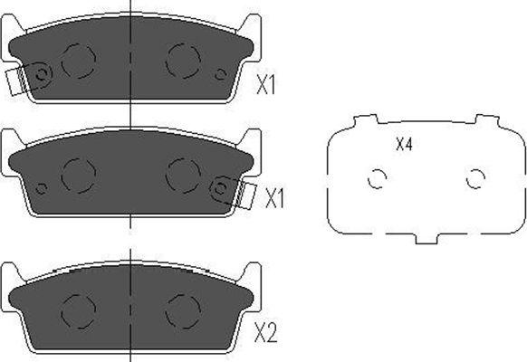 Kavo Parts KBP-6548 - Bremžu uzliku kompl., Disku bremzes autodraugiem.lv