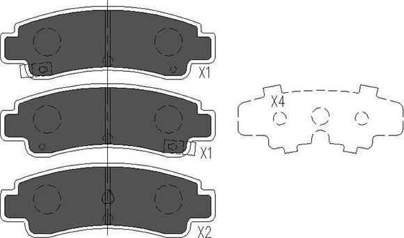 Kavo Parts KBP-6543 - Bremžu uzliku kompl., Disku bremzes autodraugiem.lv