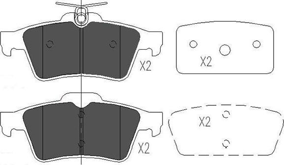 Kavo Parts KBP-6554 - Bremžu uzliku kompl., Disku bremzes autodraugiem.lv