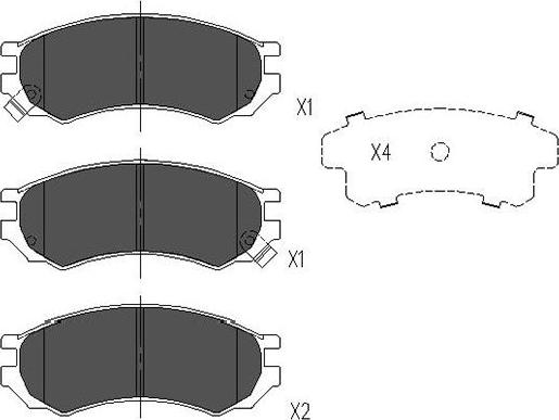 Kavo Parts KBP-6555 - Bremžu uzliku kompl., Disku bremzes autodraugiem.lv